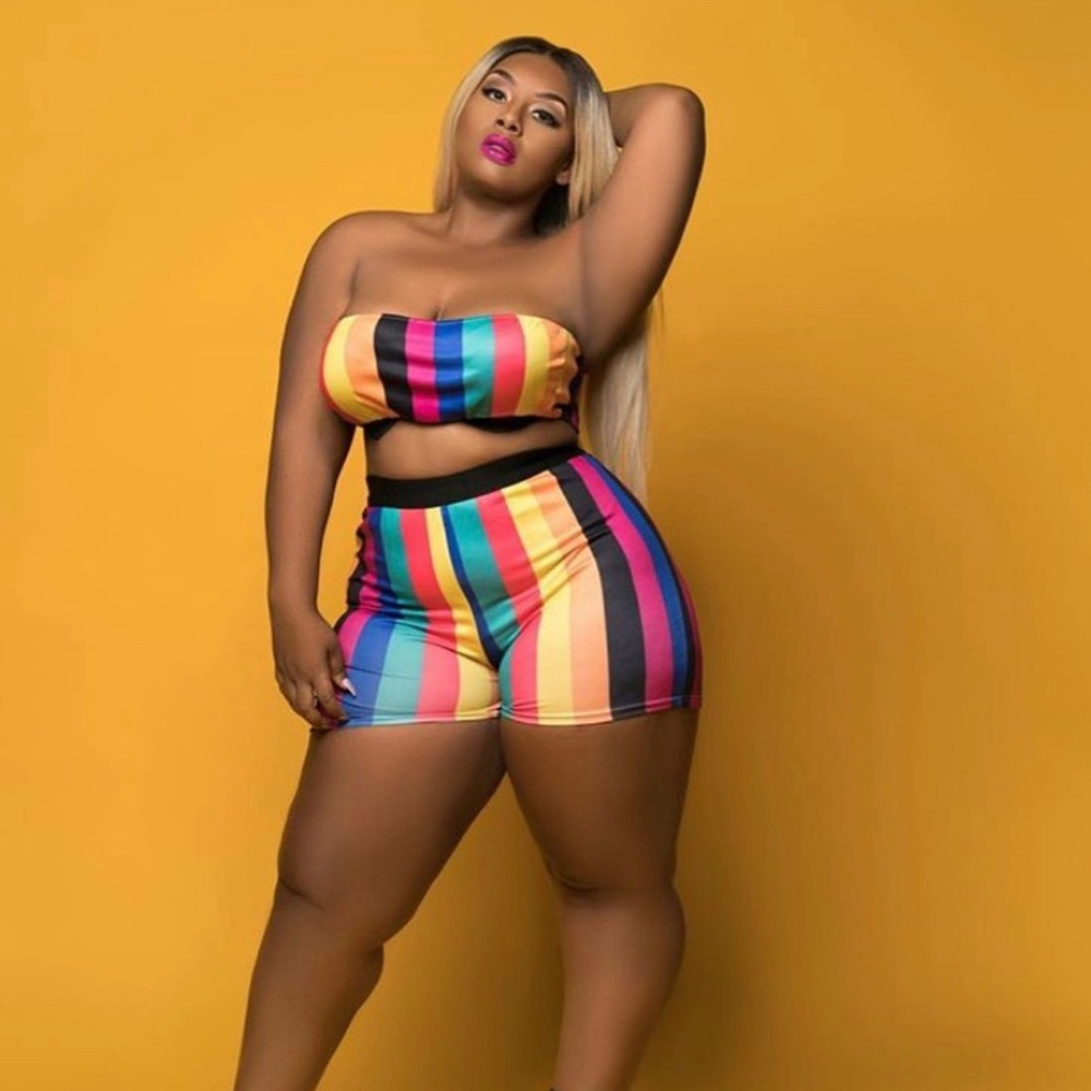 Plus size 2 piece set